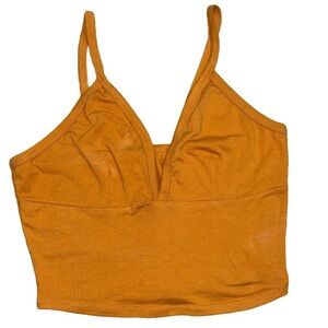 Yellow V-Neck Crop Top